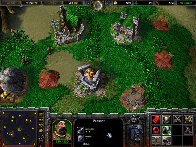 Текущий показываемый скриншот из игры strong em Warcraft 3 The Frozen.